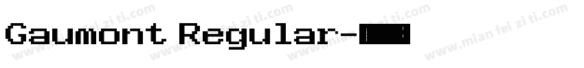 Gaumont Regular字体转换